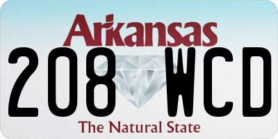 AR license plate 208WCD