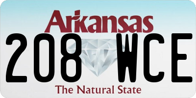 AR license plate 208WCE