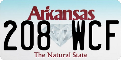 AR license plate 208WCF