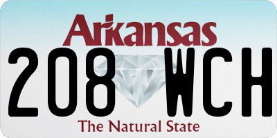 AR license plate 208WCH