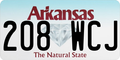 AR license plate 208WCJ