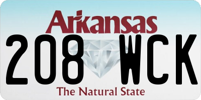 AR license plate 208WCK