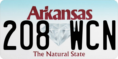 AR license plate 208WCN