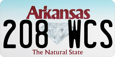 AR license plate 208WCS