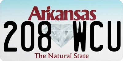 AR license plate 208WCU