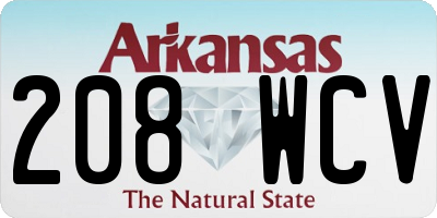 AR license plate 208WCV
