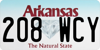 AR license plate 208WCY