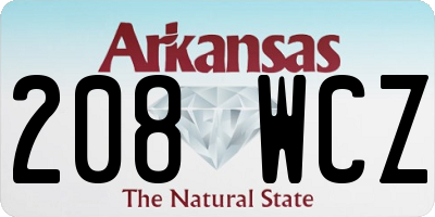 AR license plate 208WCZ