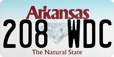 AR license plate 208WDC