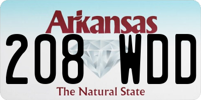 AR license plate 208WDD