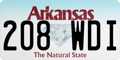 AR license plate 208WDI