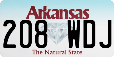 AR license plate 208WDJ