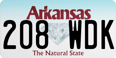 AR license plate 208WDK