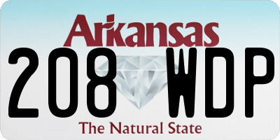 AR license plate 208WDP