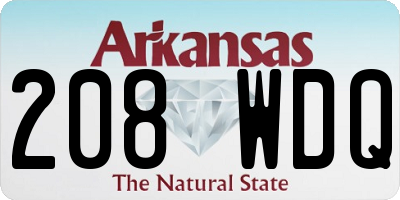 AR license plate 208WDQ