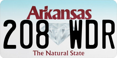 AR license plate 208WDR