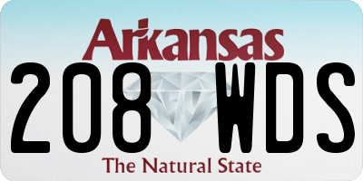 AR license plate 208WDS