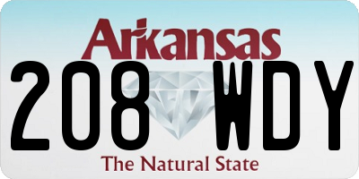 AR license plate 208WDY