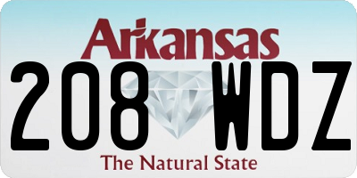 AR license plate 208WDZ