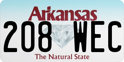 AR license plate 208WEC