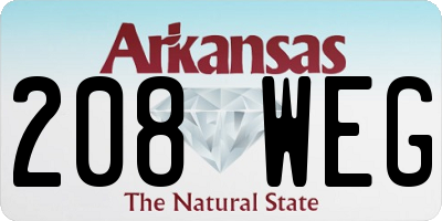 AR license plate 208WEG