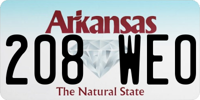 AR license plate 208WEO
