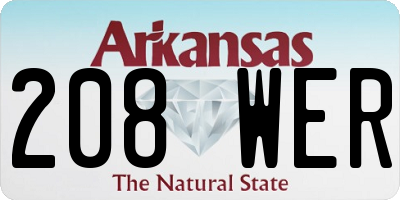 AR license plate 208WER
