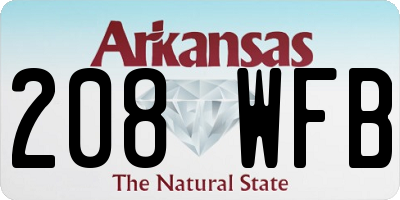 AR license plate 208WFB