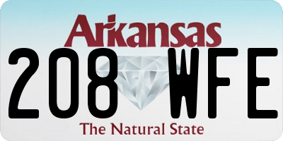 AR license plate 208WFE