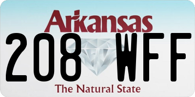 AR license plate 208WFF