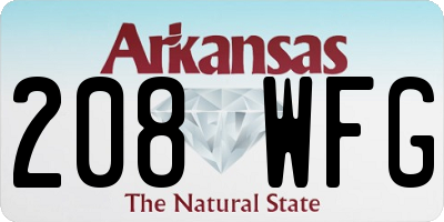 AR license plate 208WFG