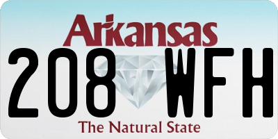 AR license plate 208WFH