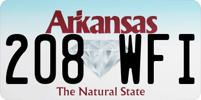 AR license plate 208WFI