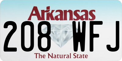 AR license plate 208WFJ