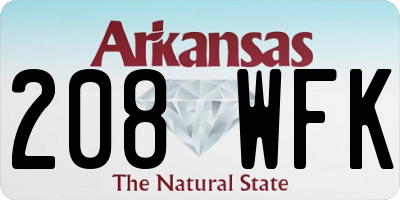 AR license plate 208WFK