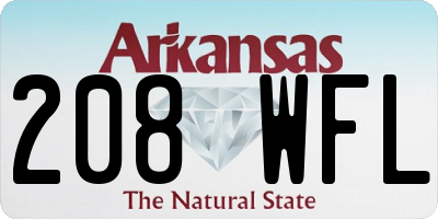 AR license plate 208WFL