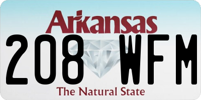 AR license plate 208WFM