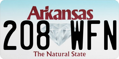 AR license plate 208WFN