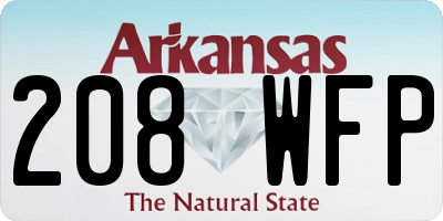 AR license plate 208WFP