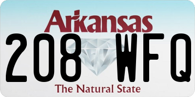 AR license plate 208WFQ