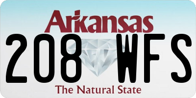 AR license plate 208WFS