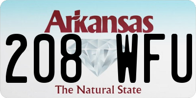 AR license plate 208WFU