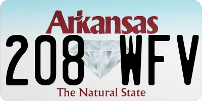 AR license plate 208WFV