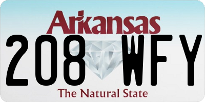 AR license plate 208WFY