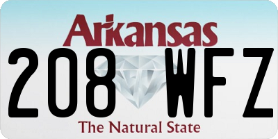 AR license plate 208WFZ