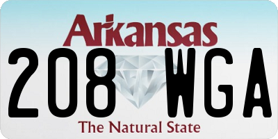 AR license plate 208WGA
