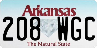 AR license plate 208WGC