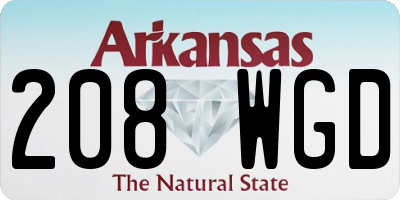 AR license plate 208WGD