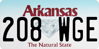 AR license plate 208WGE