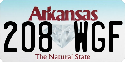 AR license plate 208WGF